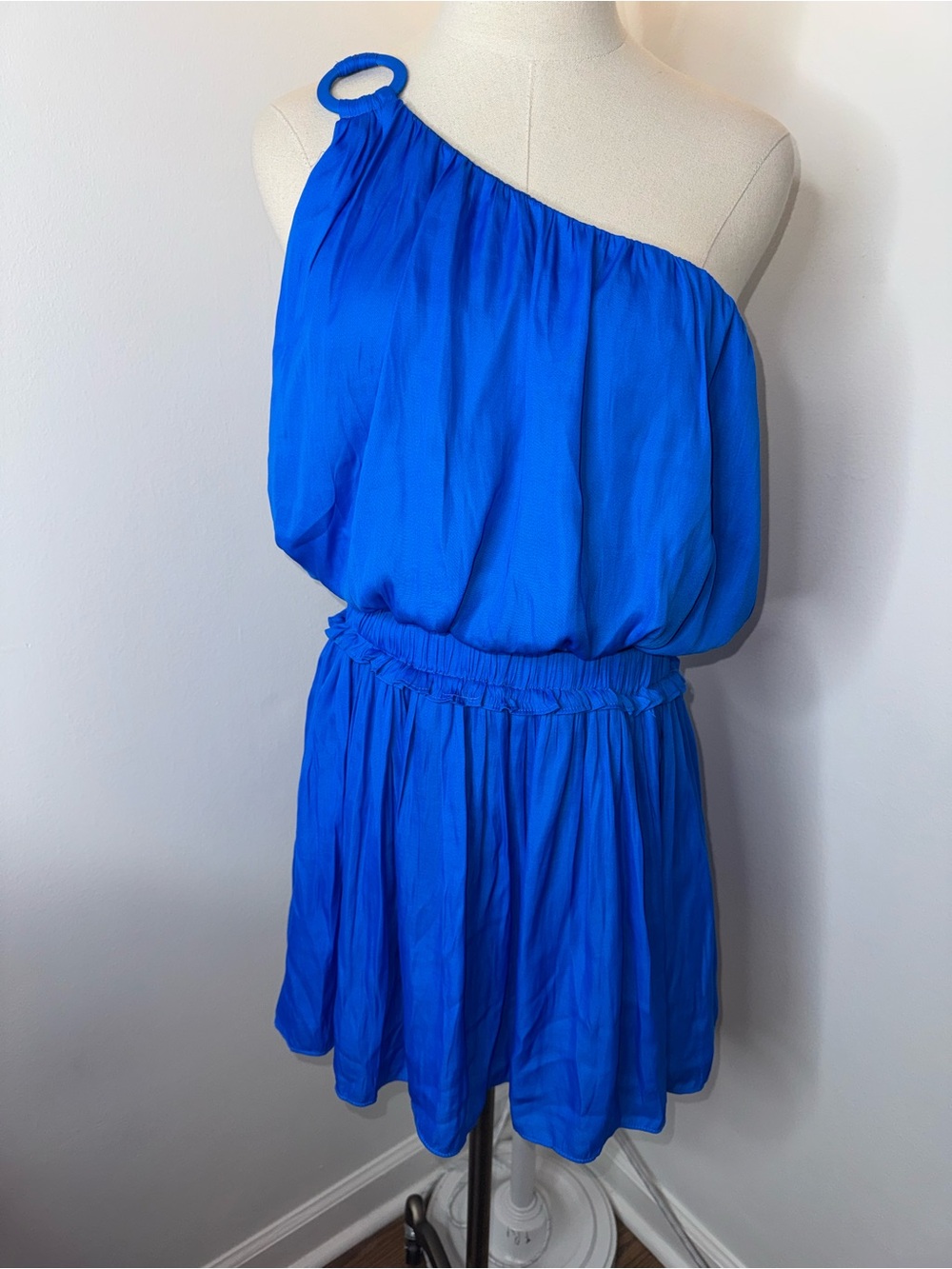 Do+Be Women’s Large Royal Blue One Shoulder Mini Dress